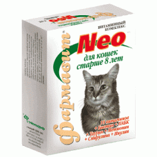 Фармавит NEO витамины для кошек старше 8 лет 60таб