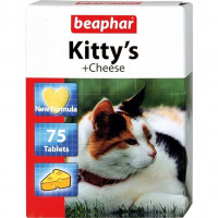 Beaphar Kitty's Cheese 75 шт Витаминизированное лакомство для кошек со вкусом сыра , Беафар , Беафар