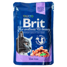 Brit premium пауч д/кошек треска 100г , Брит