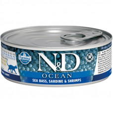 Farmina N&D Cat Ocean Консервы для кошек лосось, треска, креветки 80г