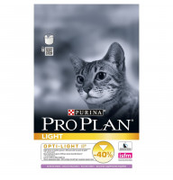 Pro Plan Light Adult Turkey 1,5кг для кошек с лишним весом с индейкой, Проплан для кошек