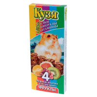 Кузя медовые палочки для грызунов 4шт Фрукты