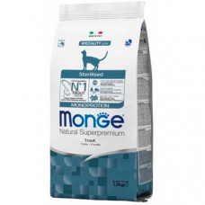 Monge Cat Monoprotein Sterilized Trout 400г для стерилизованных кошек с форелью, Монж для кошек