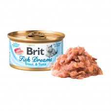 Brit Dreams консервы для кошек с форель/тунец 80 г , Брит