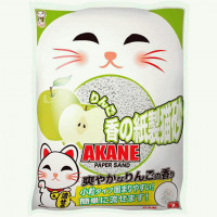 ACANE с ароматом яблока 7л комкующ на бумажной основе , Акане наполнитель для кошек, Япония