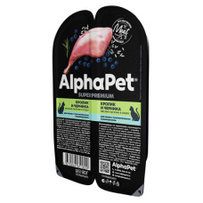 ALPHAPET Superpremium кролик и черника мясные кусочки в соусе 80 г