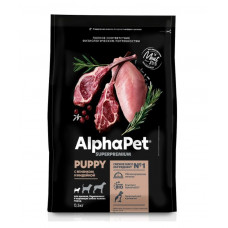 ALPHAPET Superpremium с ягненком и индейкой для щенков, беременных и кормящих собак мелких пород 500 г