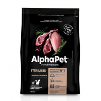 ALPHAPET Superpremium с ягненком и индейкой для стерилизованных кошек 400 г
