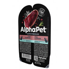 ALPHAPET Superpremium утка и клюква мясные кусочки в соусе 80 г