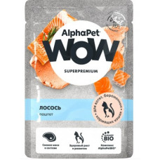 ALPHAPET WOW Superpremium пауч  для котят, беременных и кормящих кошек паштет с лососем 85 г