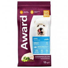 Авард гипо для взрослых собак всех пород с белой рыбой с добавлением брокколи, сельдерея и семян льна, кг