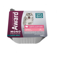 AWARD Monoprotein для взрослых собак паштет из индейки с цукини 100 г