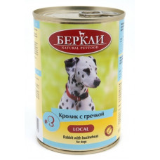Berkley консервы для собак кролик с гречкой 400 гр,Беркли