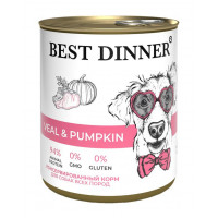 BEST DINNER Best Dinner для щенков и взрослых собак с телятиной с тыквой 850 г