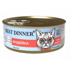 BEST DINNER Exclusive Vet Profi Gastro паштет для кошек с чувствительным пищеварением с индейкой 100 г