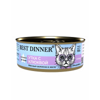 BEST DINNER Exclusive Vet Profi Urinary профилактика МКБ  желе утка с клюквой 100 г