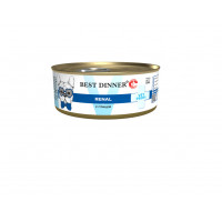 Best Dinner консервированный полнорационный диетический корм при заболеваниях почек у взрослых собак. С птицей, 100 г