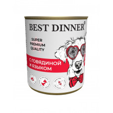 BEST DINNER Super Premium 340 г с говядиной и языком