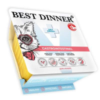 Best Dinner Vet Profi Gastrointestinal Влажный диетический полнорационный консервированный корм для кошек при нарушениях пищеварения и всасывания в кишечнике. Паштет с индейкой. 100 гр