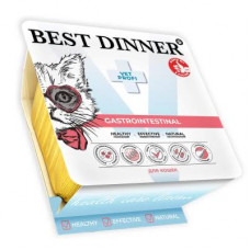 Best Dinner Vet Profi Gastrointestinal Влажный диетический полнорационный консервированный корм для кошек при нарушениях пищеварения и всасывания в кишечнике. Паштет с индейкой. 100 гр