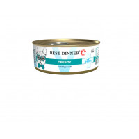 Best Dinner Vet Profi Obesity Влажный консервированный полнорационный диетический корм для снижения и контроля избыточной массы тела у взрослых собак С говядиной, 100 г