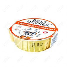 Best Dinner Влажный консервированный полнорационный корм для взрослых собак С ПТИЦЕЙ И КАРТОФЕЛЕМ 100г