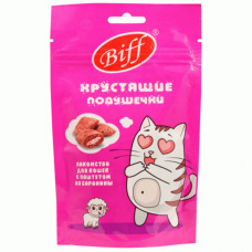 Biff Лакомство для кошек Хрустящие подушечки с паштетом из баранины 60г