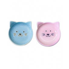 Блюдце Mr.Kranch керамическое Мордочка кошки 80 мл голубое