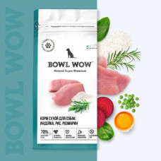 BOWL WOW с индейкой, рисом и розмарином для собак мелких пород 2 кг.