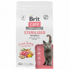 Brit Брит Care Cat 1,5кг Sterilised Metabolic Индейка д/стер. кош, Улучшенный обмен вещ-в