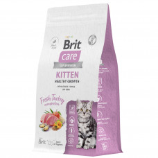Brit Брит Care Cat Kitten Healthy Growth Индейка д/котят, бер.и корм.кош, 1,5 кг, Здоровый рост
