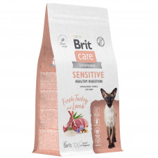 Brit Брит Care Cat Sensitive Healthy Digestion Индейка и Ягненок д/взр.кош, 1,5 кг, Чувст.пищ