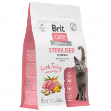 Brit Брит Care Cat Sterilised Metabolic Индейка д/стер. кош, 0,4 кг, Улучшенный обмен вещ-в