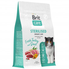 Brit Брит Care Cat Sterilised Urinary Care Индейка и Утка д/стер. кош, 0,4 кг, Профилактика МКБ