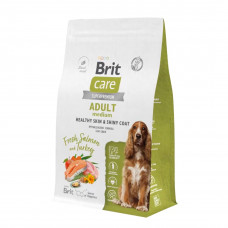 Brit Брит Care Dog Adult M Healthy Skin&Shiny Coat Лосось и Индейка д/взр.соб. ср. пород, 1,5 кг