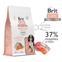Brit Брит Care Dog Adult Sensitive Metabolic Морская рыба и Индейка д/взр.соб.всех пород, 1,5 кг