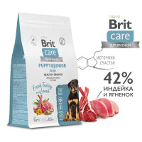 Brit Брит Care Dog Puppy&Junior L Healthy Growth Индейка и Ягненок д/щенк. круп. пород, 3 кг