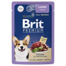 Brit Брит Premium Пауч для взрослых собак всех пород ягненок в соусе, 85 гр
