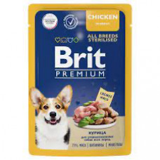 Brit Брит Premium Пауч для взрослых стерилизованных собак всех пород курица в соусе, 85 гр