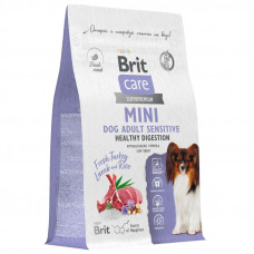 Brit Care Mini Superpremium Dog adult sensitive с индейкой и ягненком для взрослы собак мини пород, 1,5 кг