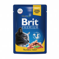 BRIT Premium лосось и форель в соусе для кошек 85 г