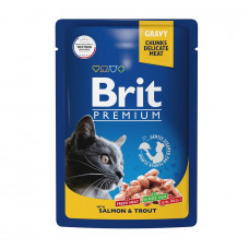 BRIT Premium лосось и форель в соусе для кошек 85 г
