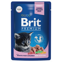 Brit Premium Пауч для котят белая рыба в соусе 85г