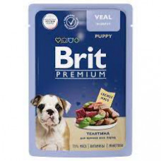 Brit Premium Пауч для щенков всех пород телятина в соусе, 85 гр,