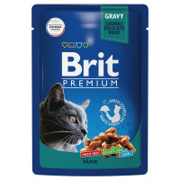 Brit Premium Пауч для взрослых кошек утка в соусе 85г