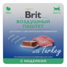 BRIT Premium Воздушный паштет Индейка для кошек с чувствительным пищеварением, 100 гр