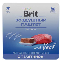 BRIT Premium Воздушный паштет Телятина для котят, 100 гр. BRIT