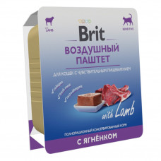 BRIT Premium Воздушный паштет Ягненок для кошек с чувствительным пищеварением, 100 гр. BRIT
