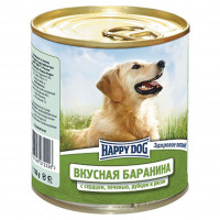 Happy dog банка с бараниной сердцем печенью рубцом и рисом 750 г