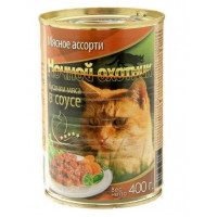 Ночной охотник в соусе для кошек "Мясное ассорти" 400 г